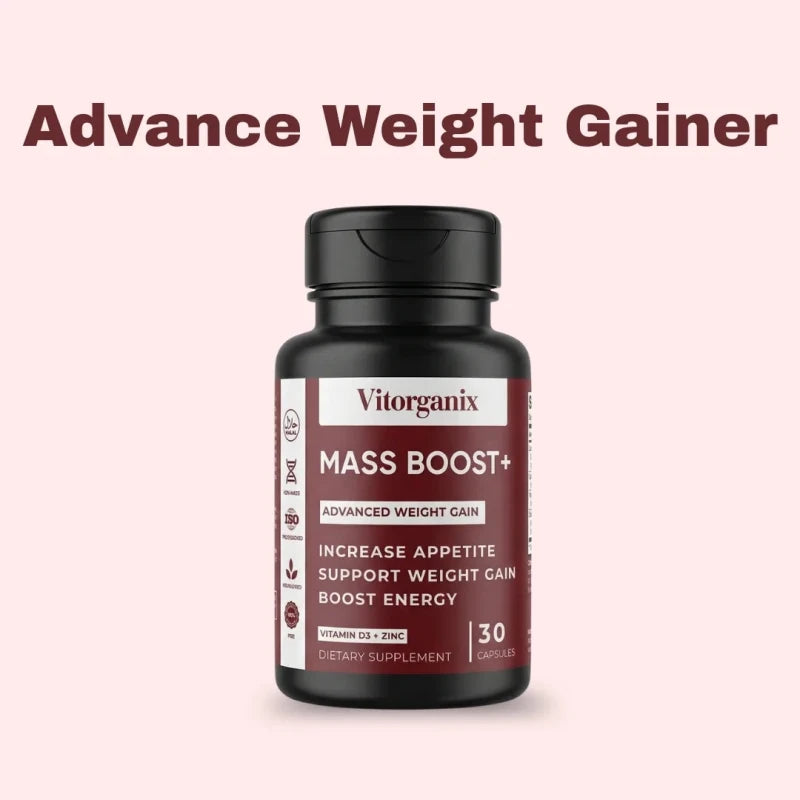Mass Boost+ Advanced Weight Gainer - 30 Capsules | Vitorganix - Vitorganix