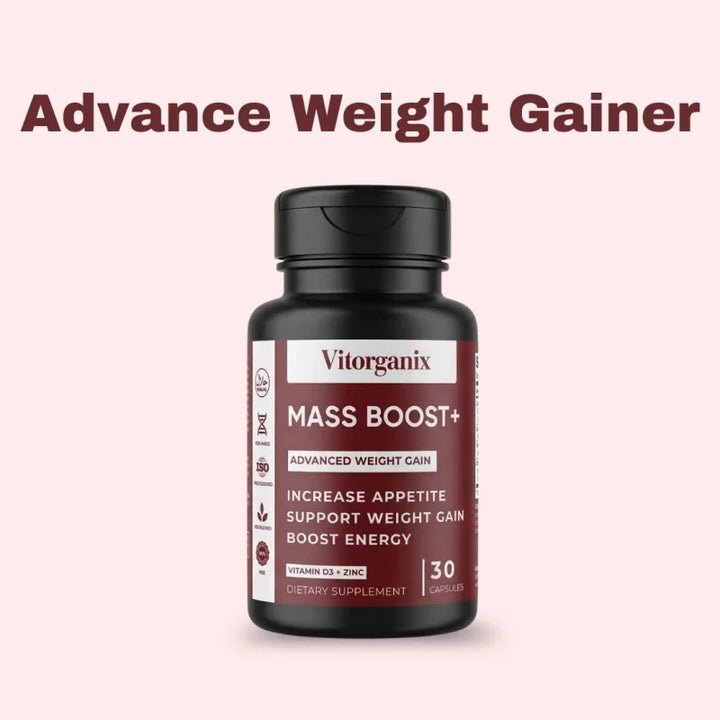 Mass Boost+ Advanced Weight Gainer - 30 Capsules | Vitorganix - Vitorganix